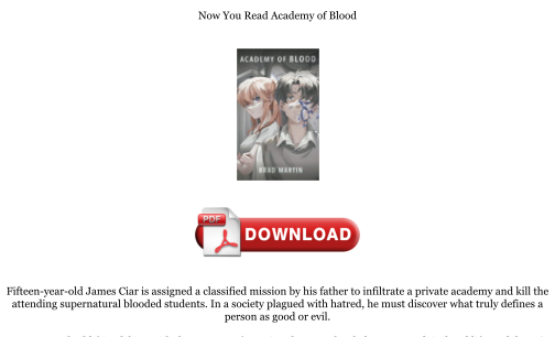 Télécharger Download [PDF] Academy of Blood Books gratuitement