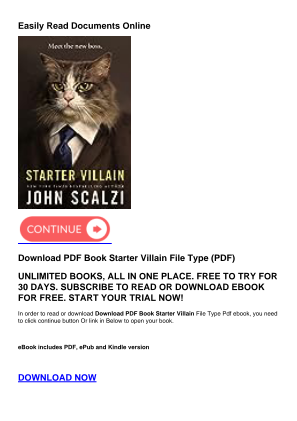 免费下载 Download PDF Book Starter Villain