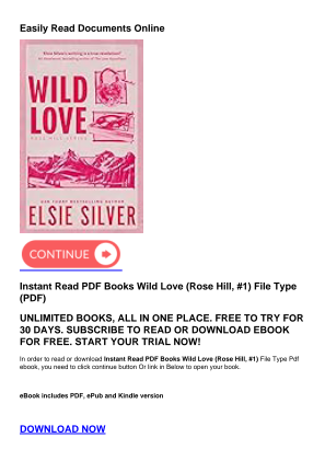 免费下载 Instant Read PDF Books Wild Love (Rose Hill, #1)