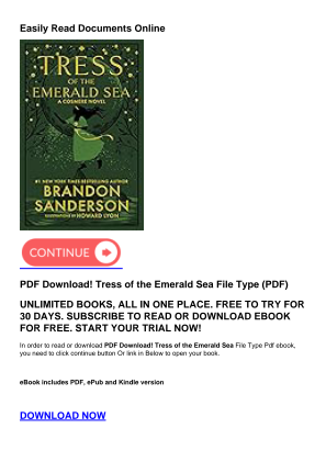 Download PDF Download! Tress of the Emerald Sea for free